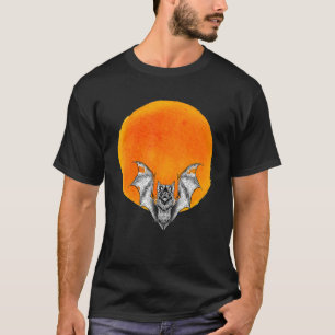 Camiseta Morcego Vampiro Com Magia da Lua Cheia