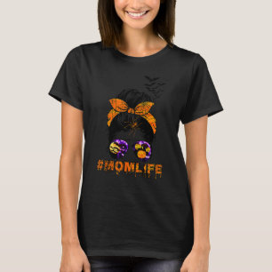 Camiseta Morcegos Abóbora Aranha Caveira Vida de Mãe Hallow
