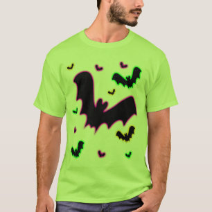 Camiseta Morcegos com Brilho de Vampiro
