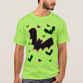 Camiseta Morcegos com Brilho de Vampiro