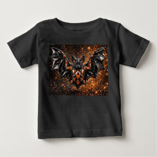 Camiseta Morcegos de Cristal do Halloween para Bebês
