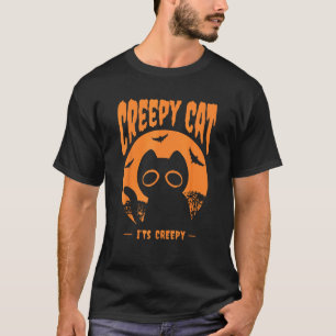 Camiseta Morcegos de Gato de Halloween Laranja