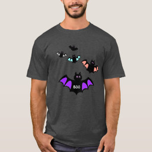Camiseta Morcegos de Halloween da Moda