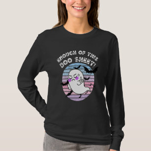 Camiseta morcegos fantasmagóricos zangados folha de susto p