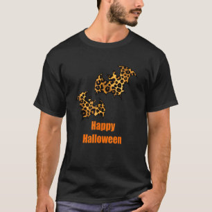 Camiseta Morcegos Leopardo Fantasma Assustador de Halloween