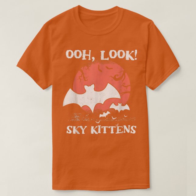 Camiseta Morcegos Olhem Os Gatinhos Do Céu (Frente do Design)