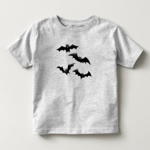 Camiseta Morcegos Pretos Voadores Assustadores Clássicos de