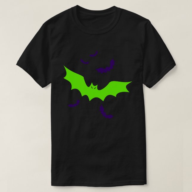 Camiseta Morcegos Vampiros Góticos (Frente do Design)