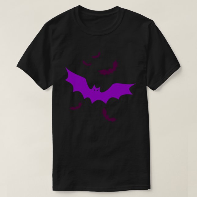 Camiseta Morcegos Vampiros Góticos (Frente do Design)