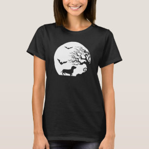 Camiseta Morcegos Voadores Escuridão Mística E Dachshund As