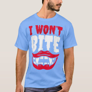 Camiseta Morda-me a fantasia de Halloween que não vou morde