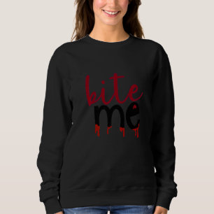 Camiseta Morda-me com sangue a gotejar do lábio inferior