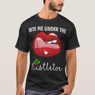 Camiseta Morda-me debaixo da maldita blusa de Natal feia
