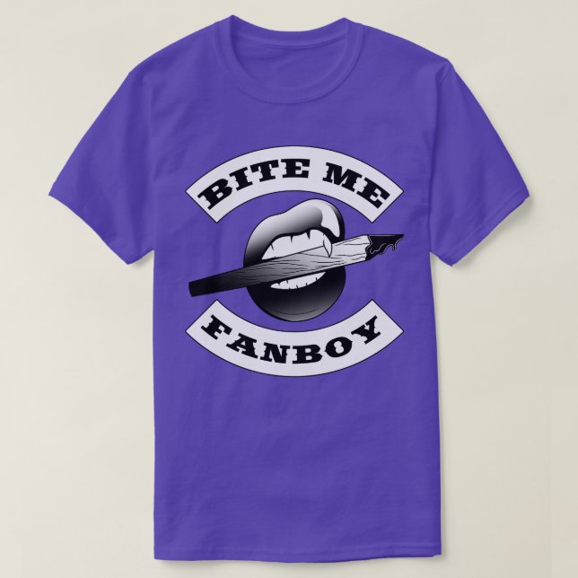 Camiseta Morda-me Lábios de vampiro da Fanboy (Frente do Design)