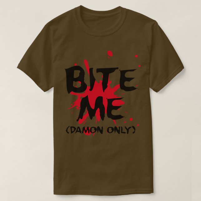 Camiseta Morde-me Damon (Frente do Design)