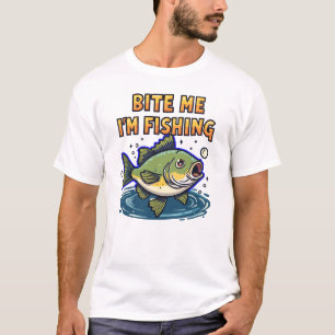 Camiseta Morde-me, Estou Pescando