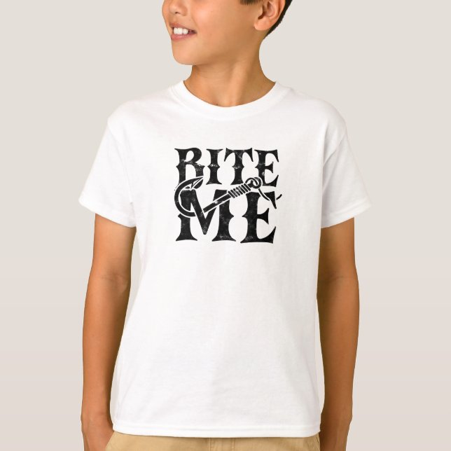 Camiseta Morde-me - pescador (Frente)