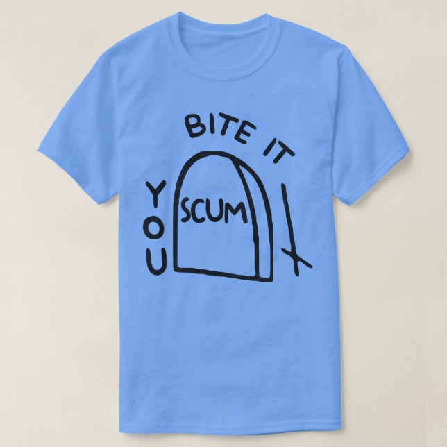Camiseta MORDE, VOCÊ Tatuagem no peito (Frente do Design)