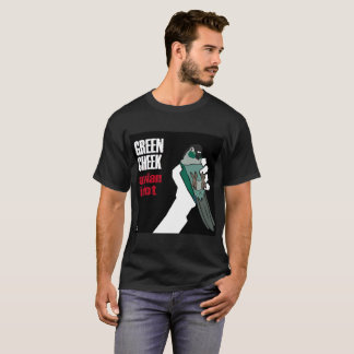 Camiseta Mordente verde: Idiota aviário (turquesa)