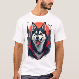 Camiseta Mordida de Husky Vampiro