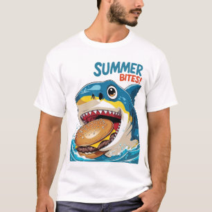 Camiseta Mordidas de Verão – Tubarão Azul