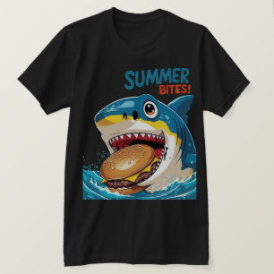 Camiseta Mordidas de Verão – Tubarão Azul