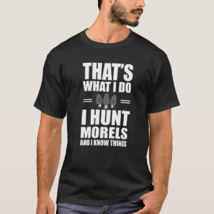 Camiseta Morel caçando cogumelos Caçador de cogumelo