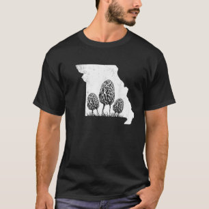 Camiseta Morel Mushroom Hunter Missouri Map Vintage Shroomi