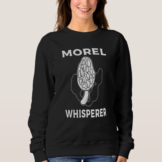 Camiseta Morel Whisperer Mushroom caçando alimentos (Frente)