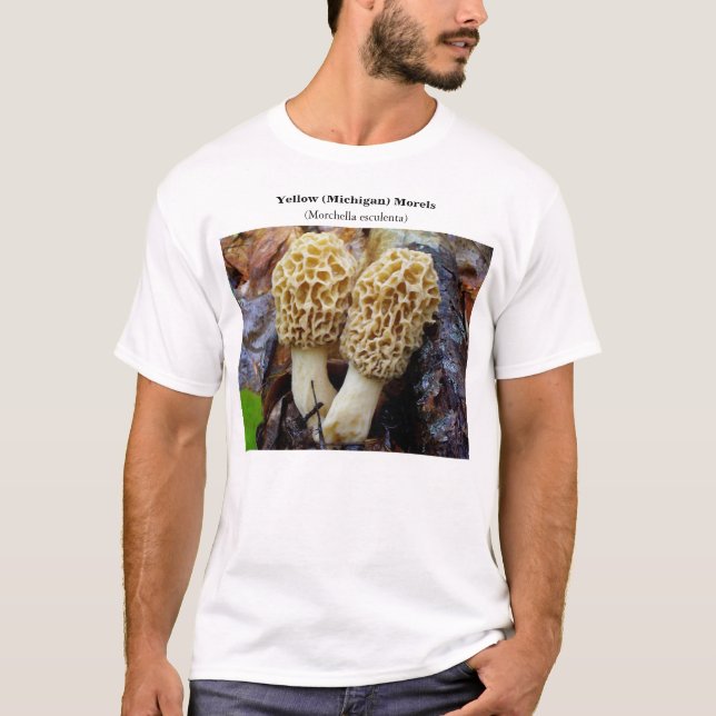 Camiseta Morels do amarelo (Michigan) (Frente)