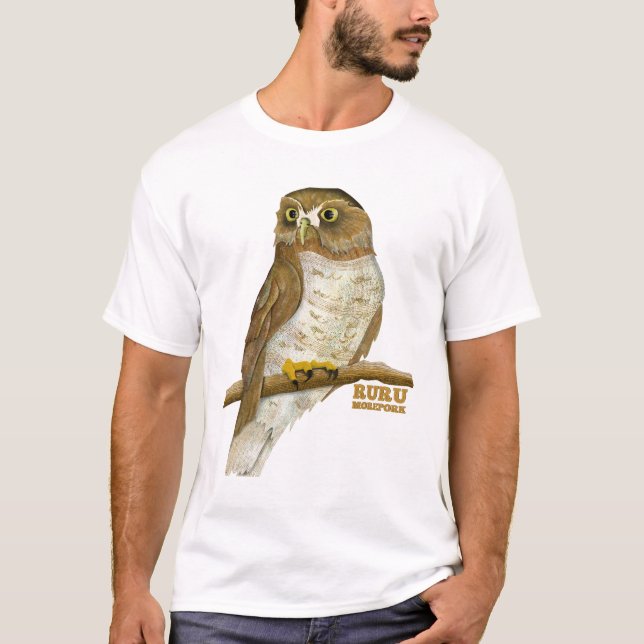 Camiseta Morepork Ruru New Zeland Bird (Frente)