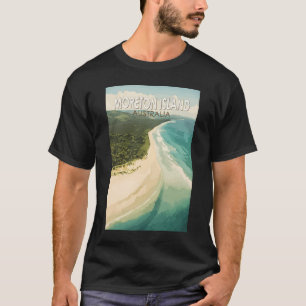 Camiseta Moreton Island, Austrália, Viagem Art Vintage