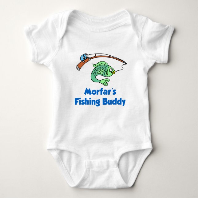 Camiseta Morfar's Fisheries Buddy (Frente)