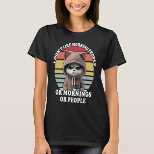 Camiseta Morgenschen Cat Drinkt Coffee Sayings Cats