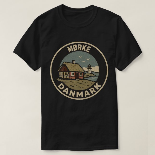 Camiseta Mørke, Dinamarca Danmark  (Frente do Design)