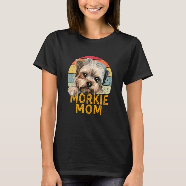 Camiseta Morkie Dog Mom Retro  Dogs My Cardio Dog (Frente)