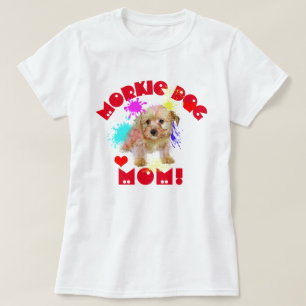 Camiseta Morkie Mãe Cachorro Melhor Cachorro Mãe Nunca