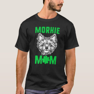 Camiseta Morkie Mãe St Patricks Yorkshire Maltês Terrier D