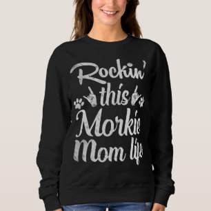 Camiseta Morkie Mamãe Rockin Este Cachorro Mãe Melhor Propr