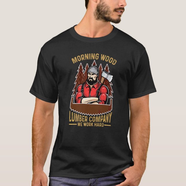 Camiseta Morning Wood Lumber Company Nós Palavras Duro Carp (Frente)
