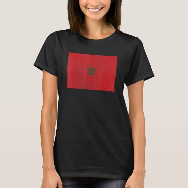 Camiseta Moroccan Morocco Flag Pride Moroccan Flag (Frente)
