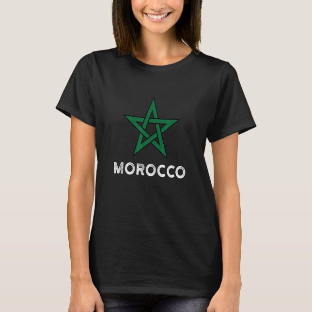 Camiseta Morocco Flag men women kids Maroc Moroccan Flag (Frente)