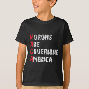 Camiseta Morons Estão Governando o Protesto Anti-Trump Amer