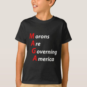 Camiseta Morons Governam Anti-Trump Político Americano