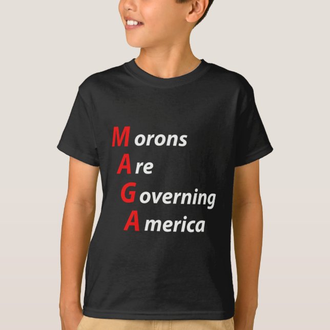 Camiseta Morons Governam Anti-Trump Político Americano (Frente)