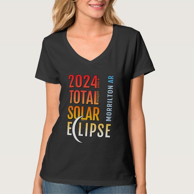Camiseta Morrilton Arkansas AR Total Solar Eclipse 2024 5 (Frente)