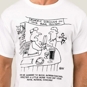 Camiseta Morris Dancing em Pub. Dança tradicional morris