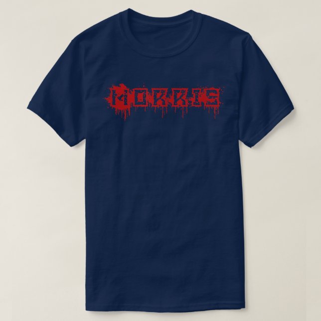 Camiseta Morris First Name Halloween Figurume Personalizado (Frente do Design)