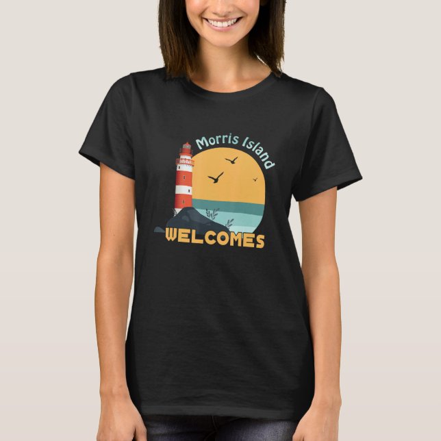 Camiseta Morris Island Welcome Lighthouse O Farol (Frente)