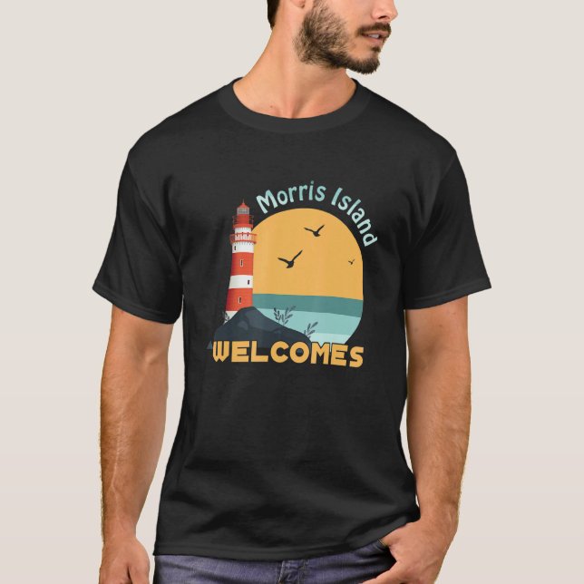 Camiseta Morris Island Welcome Lighthouse O Farol (Frente)